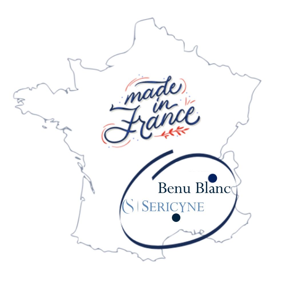 Filière Soie Française partenariat Benu Blanc Sericyne 